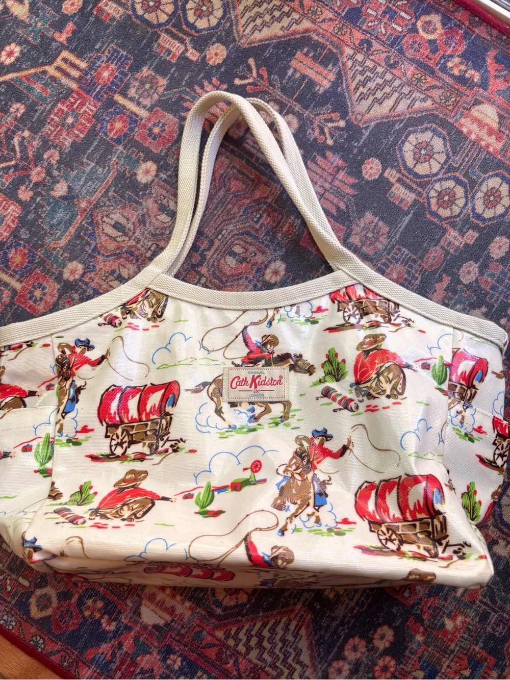 RARE Cath Kidston Cowboy Print Tote